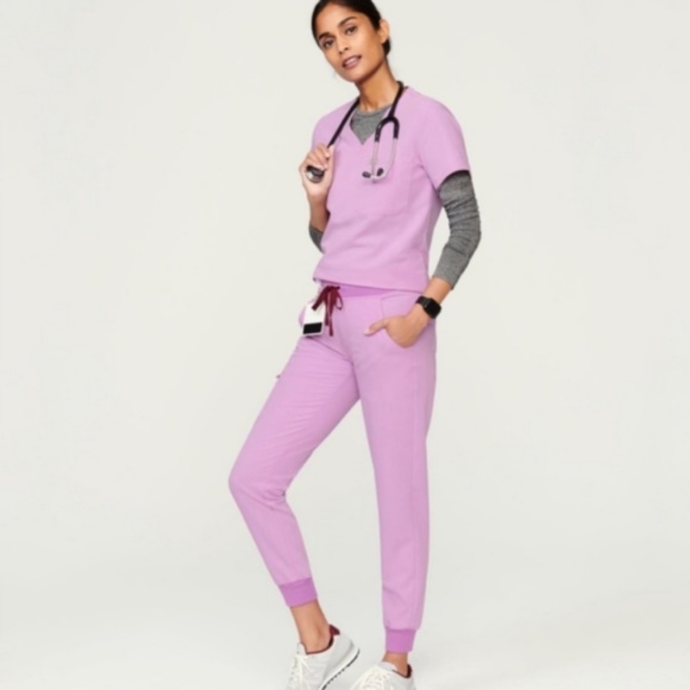 BNWT Figs Iris Dusk Catarina Top Zamora Joggers Scrubs Set Sz Small